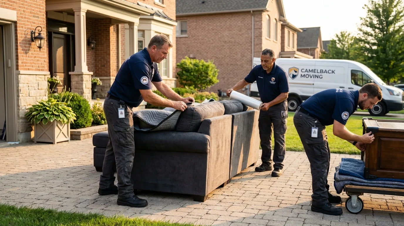 Large estate moving crew wrapping furniture in Dawson Springs, KY