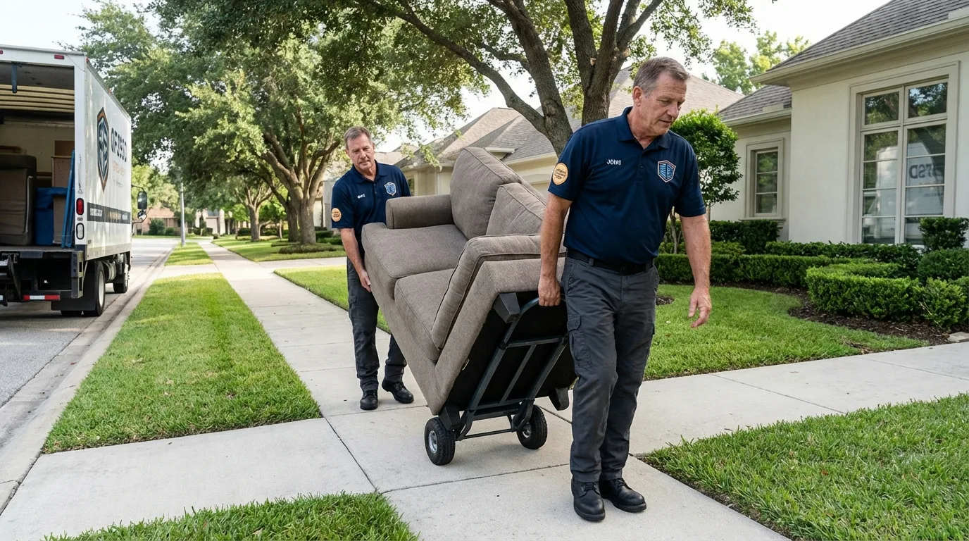 Local residential moving crew loading furniture in Dawson Springs, KY