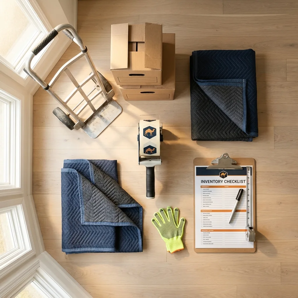 Professional moving supplies and packing materials layout for Dawson Springs residential relocations