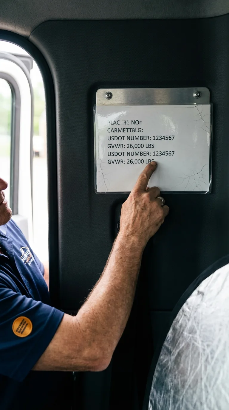 USDOT licensing placard verification in Dawson Springs